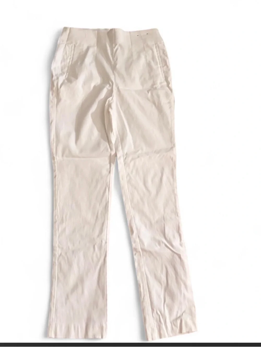 Rafaella White Straight-Leg Chinos
